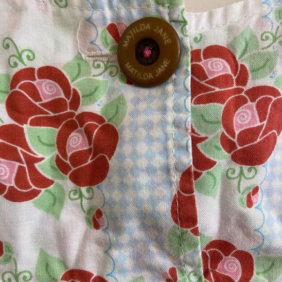 Platinum Matilda Jane Green Floral Flutter Dress Limited Edition Size 2 - Picture 3 of 5